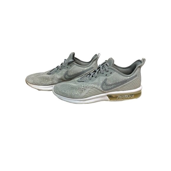 Nike Air Max Sequent 4 Running Shoes Gray Preowned Women's 9‎ A04485-100 - Picture 2 of 8